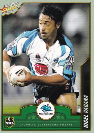 2006 NRL Accolade Common Card - Base 042 Nigel Vagana Cronulla Sharks