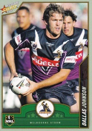 2006 NRL Accolade Common Card - Base 057 Dallas Johnson Melbourne Storm