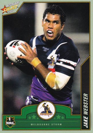 2006 NRL Accolade Common Card - Base 062 Jake Webster Melbourne Storm