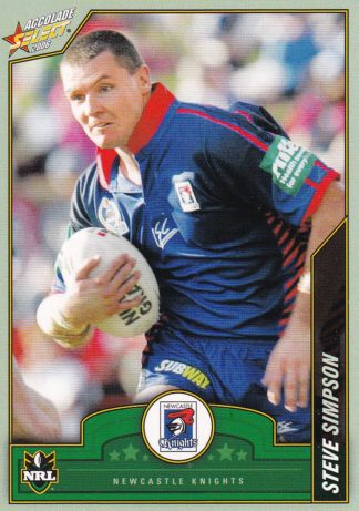 2006 NRL Accolade Common Card - Base 071 Steve Simpson Newcastle Knights