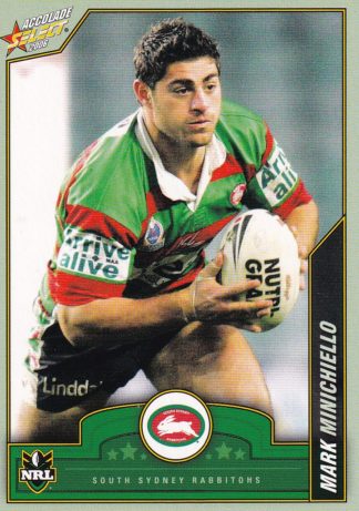 2006 NRL Accolade Common Card - Base 118 Mark Minichiello South Sydney Rabbitohs