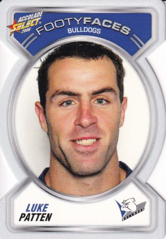 2006 NRL Accolade Footy Face - FF016 Luke Patten Canterbury Bulldogs