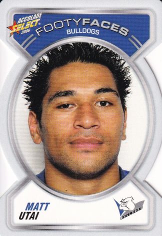 2006 NRL Accolade Footy Face - FF019 Matt Utai Canterbury Bulldogs