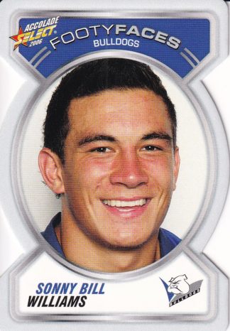 2006 NRL Accolade Footy Face - FF020 Sonny Bill Williams Canterbury Bulldogs