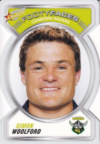 2006 NRL Accolade Footy Face - FF022 Simon Woolford Canberra Raiders