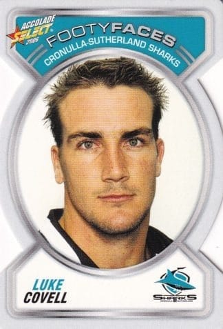 2006 NRL Accolade Footy Face - FF034 Luke Covell Cronulla Sharks
