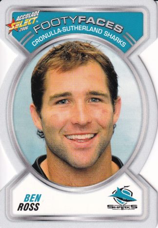 2006 NRL Accolade Footy Face - FF038 Ben Ross Cronulla Sharks