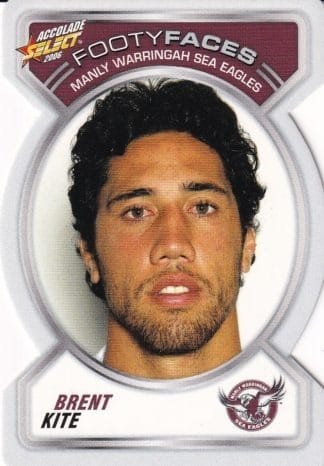 2006 NRL Accolade Footy Face - FF045 Brent Kite Manly Sea Eagles