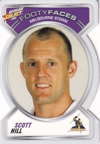 2006 NRL Accolade Footy Face - FF053 Scott Hill Melbourne Storm