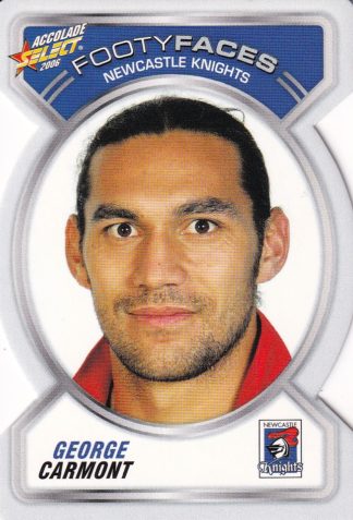 2006 NRL Accolade Footy Face - FF062 George Carmont Newcastle Knights