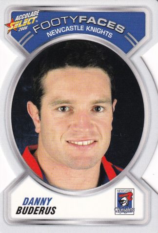 2006 NRL Accolade Footy Face - FF063 Danny Buderus Newcastle Knights