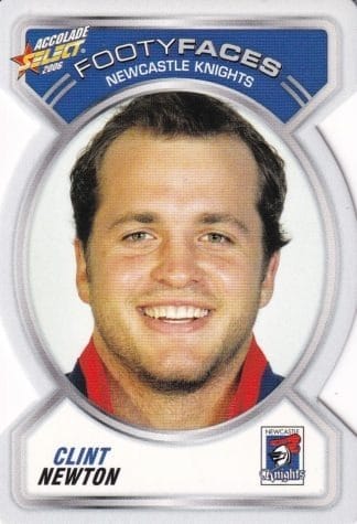 2006 NRL Accolade Footy Face - FF066 Clint Newton Newcastle Knights
