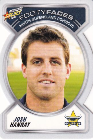 2006 NRL Accolade Footy Face - FF074 Josh Hannay North Qld Cowboys