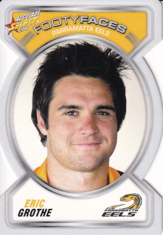 2006 NRL Accolade Footy Face - FF082 Eric Grothe Parramatta Eels