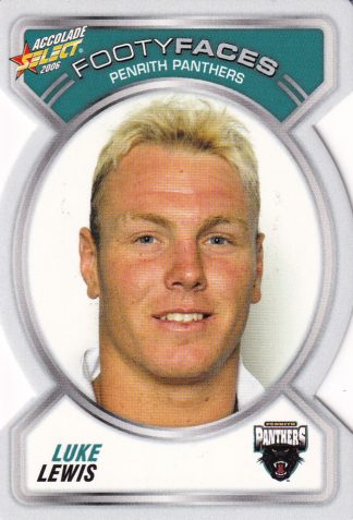 2006 NRL Accolade Footy Face - FF094 Luke Lewis Penrith Panthers
