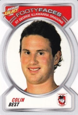 2006 NRL Accolade Footy Face - FF103 Colin Best St George Dragons