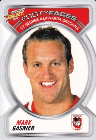2006 NRL Accolade Footy Face - FF106 Mark Gasnier St George Dragons