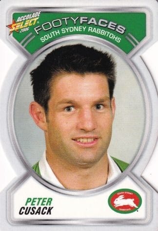 2006 NRL Accolade Footy Face - FF111 Peter Cusack South Sydney Rabbitohs