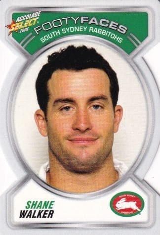 2006 NRL Accolade Footy Face - FF119 Shane Walker South Sydney Rabbitohs