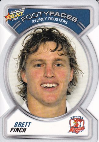 2006 NRL Accolade Footy Face - FF123 Brett Finch Sydney Roosters