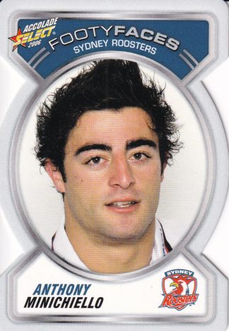 2006 NRL Accolade Footy Face - FF127 Anthony Minichiello Sydney Roosters