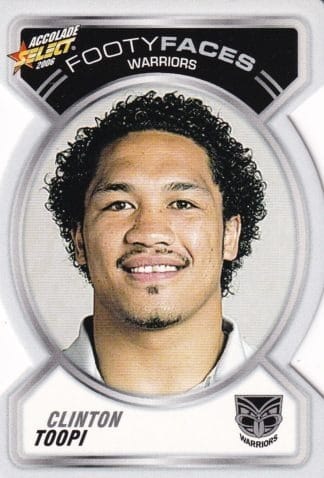 2006 NRL Accolade Footy Face - FF138 Clinton Toopi Warriors