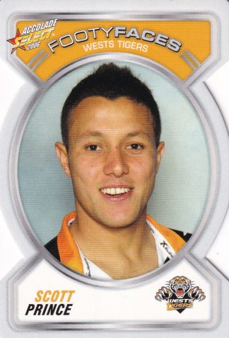 2006 NRL Accolade Footy Face - FF141 Scott Prince Wests Tigers