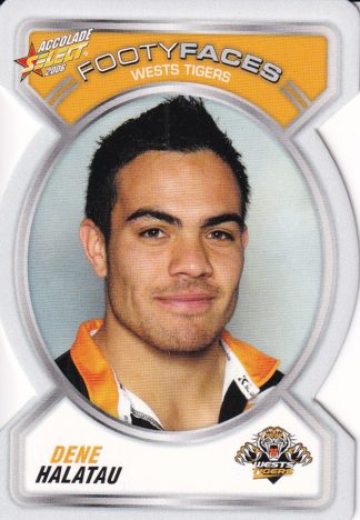 2006 NRL Accolade Footy Face - FF145 Dene Halatau Wests Tigers