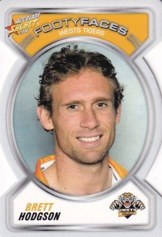 2006 NRL Accolade Footy Face - FF146 Brett Hodgson Wests Tigers
