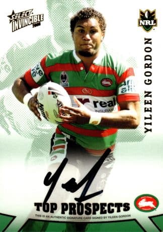 2006 NRL Invincible Top Prospect Signature - TP10 Yileen Gordon South Sydney Rabbitohs