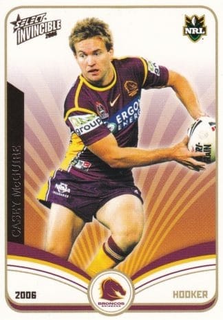 2006 NRL Invincible Common Card - Base 007 Casey McGuire Brisbane Broncos