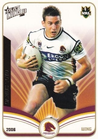 2006 NRL Invincible Common Card - Base 014 Darius Boyd Brisbane Broncos