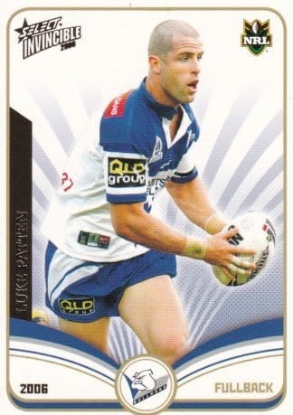 2006 NRL Invincible Common Card - Base 016 Luke Patten Canterbury Bulldogs