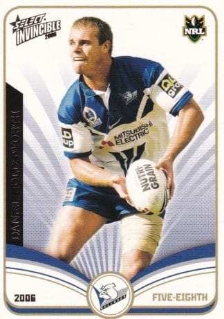 2006 NRL Invincible Common Card - Base 017 Daniel Holdsworth Canterbury Bulldogs