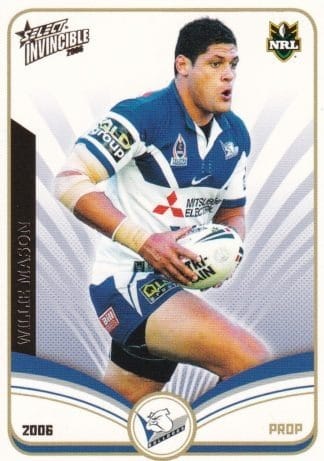 2006 NRL Invincible Common Card - Base 026 Willie Mason Canterbury Bulldogs