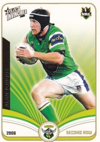 2006 NRL Invincible Common Card - Base 034 Alan Tongue Canberra Raiders