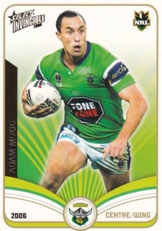 2006 NRL Invincible Common Card - Base 035 Adam Mogg Canberra Raiders