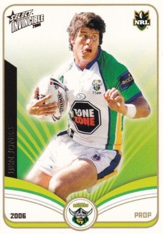 2006 NRL Invincible Common Card - Base 038 Ben Jones Canberra Raiders