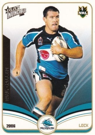 2006 NRL Invincible Common Card - Base 045 Paul Gallen Cronulla Sharks