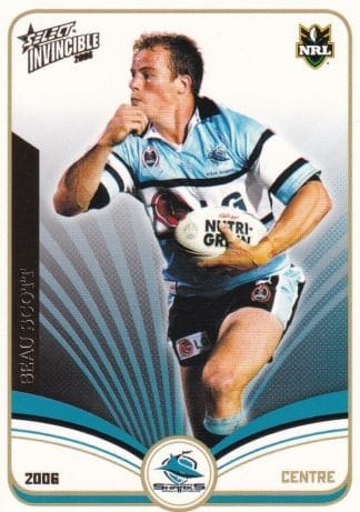 2006 NRL Invincible Common Card - Base 047 Beau Scott Cronulla Sharks