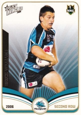 2006 NRL Invincible Common Card - Base 050 Reece Williams Cronulla Sharks