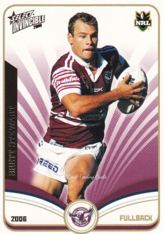 2006 NRL Invincible Common Card - Base 052 Brett Stewart Manly Sea Eagles