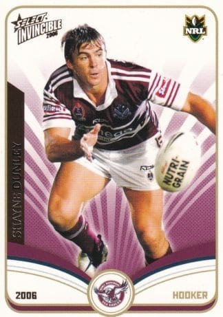 2006 NRL Invincible Common Card - Base 055 Shayne Dunley Manly Sea Eagles