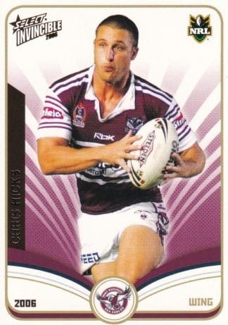 2006 NRL Invincible Common Card - Base 058 Chris Hicks Manly Sea Eagles