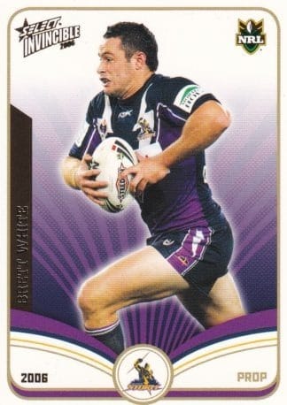 2006 NRL Invincible Common Card - Base 068 Brett White Melbourne Storm