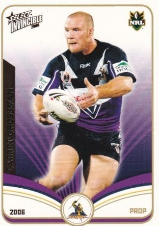 2006 NRL Invincible Common Card - Base 072 Garret Crossman Melbourne Storm