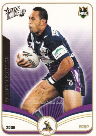 2006 NRL Invincible Common Card - Base 073 Antonio Kaufusi Melbourne Storm