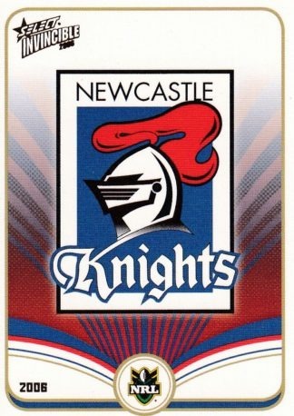 2006 NRL Invincible Common Card - Base 075 Newcastle Knights Logo