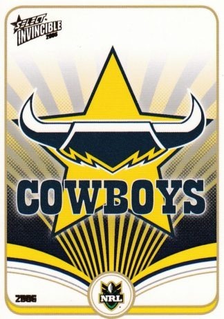2006 NRL Invincible Common Card - Base 087 North Qld Cowboys Logo
