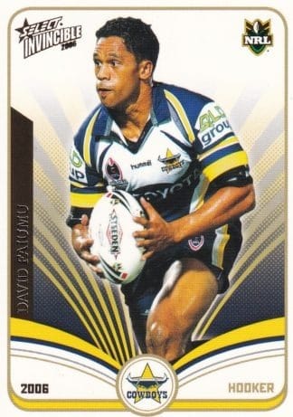 2006 NRL Invincible Common Card - Base 094 David Faiumu North Qld Cowboys